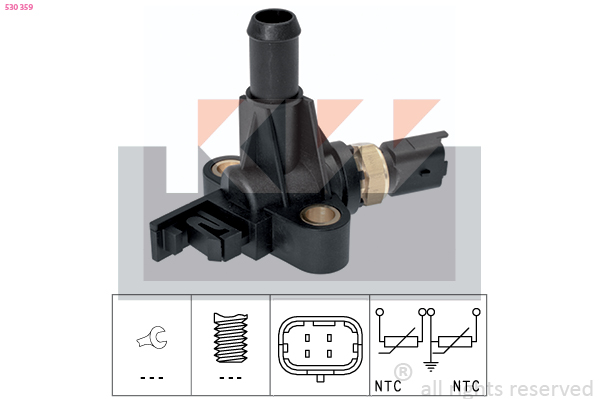 Senzor,temperatura lichid de racire 530 359 KW